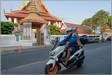 201804010_DSC4522 Man and a dog riding scooter near Wat Phra Kaew, Bangkok, Thailand