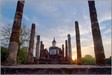 20180406_LGP2797 Seated Buddha sunset - Wat Mahathat (Temple of the Great Relic) - Sukhothai, Thailand