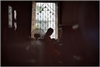 20180408_LGP3591 Buddhist Monk inside room at Wat Arun -  Temple of Dawn - Bangkok, Thailand